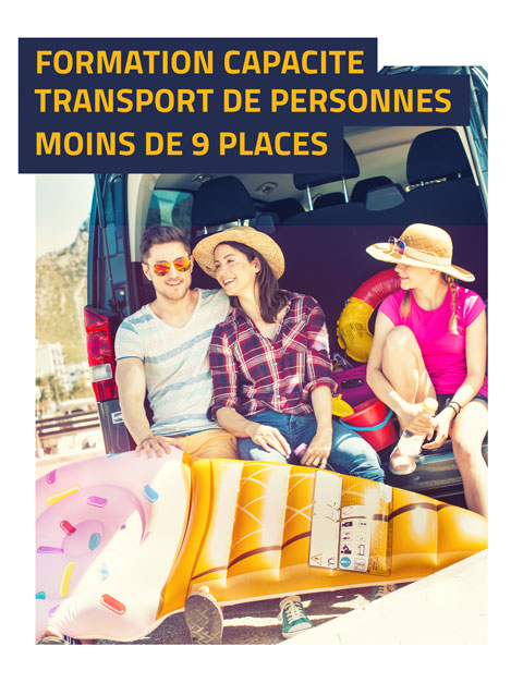 Formation capacité de transport de personne
